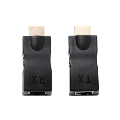 อะแดปเตอร์ HDMI เป็น RJ45 Extender (ตัวรับและตัวส่งสัญญาณ) ด้วยสาย Cat-5e/6 รองรับ HDCP ระยะการส่งข้อมูล: 30 ม., Single RJ45 Black