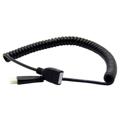 HDMI 19 Pin Male to HDMI 19 Pin Female Retractable Coiled Adapter Cable, สายขดยาวถึง 1.5 ม., HDMI AM to AF