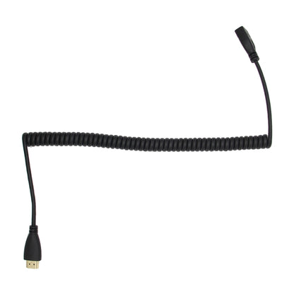 HDMI 19 Pin Male to HDMI 19 Pin Female Retractable Coiled Adapter Cable, สายขดยาวถึง 1.5 ม., HDMI AM to AF