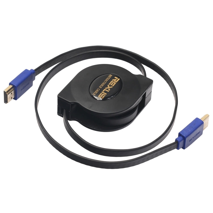 1.8 ม. HDMI 1.4 (1080P) ขั้วต่อชุบทอง HDMI ชายกับสายแบนแบบหดได้ชาย HDMI, Length: 1.8m