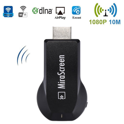 MiraScreen WiFi Display Dongle / Miracast Airplay DLNA Display Receiver Dongle อุปกรณ์มิเรอร์หน้าจอไร้สายพร้อมสาย USB 2 ใน 1