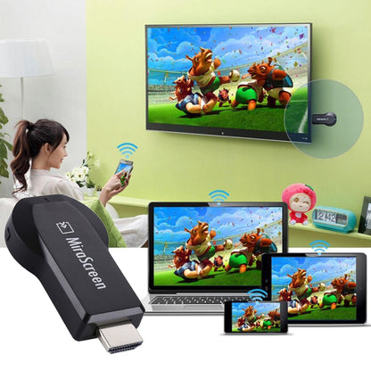 MiraScreen WiFi Display Dongle / Miracast Airplay DLNA Display Receiver Dongle อุปกรณ์มิเรอร์หน้าจอไร้สายพร้อมสาย USB 2 ใน 1