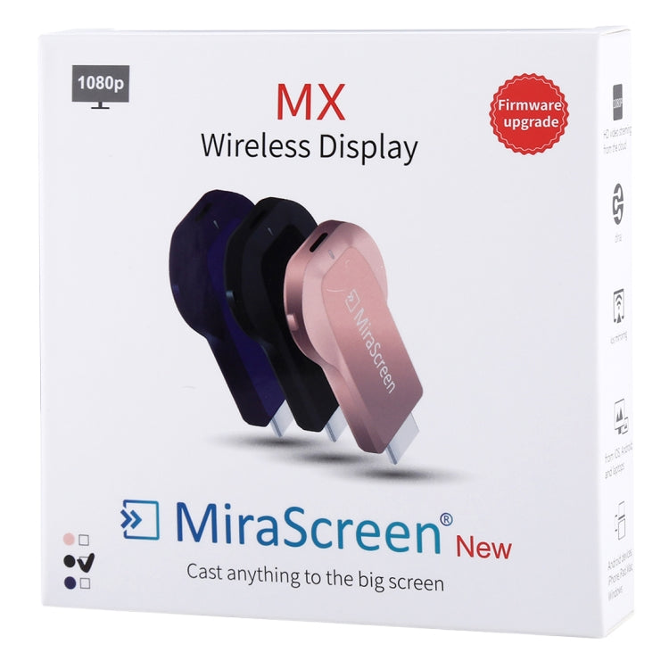 MiraScreen WiFi Display Dongle / Miracast Airplay DLNA Display Receiver Dongle อุปกรณ์มิเรอร์หน้าจอไร้สายพร้อมสาย USB 2 ใน 1