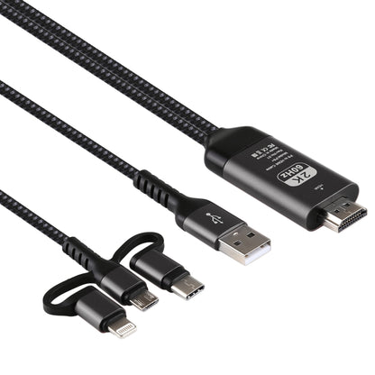 3 in 1 Micro USB + USB-C / Type-C + 8 พินเข้ากับสาย HDMI HDTV