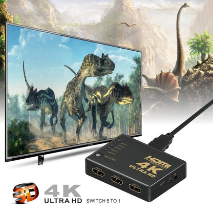 ZMT-968885 สวิตช์ HDMI 5 เป็น 1 ออก 4K * 2K HD Video Switch พร้อมรีโมทคอนโทรล, 5 into 1 out