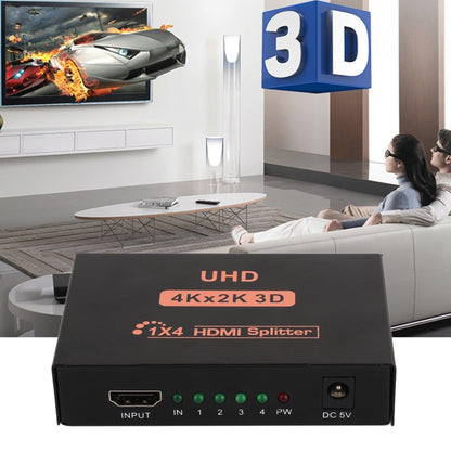 CY10 UHD 4K x 2K 3D 1 x 4 ตัวแยก HDMI, CY10