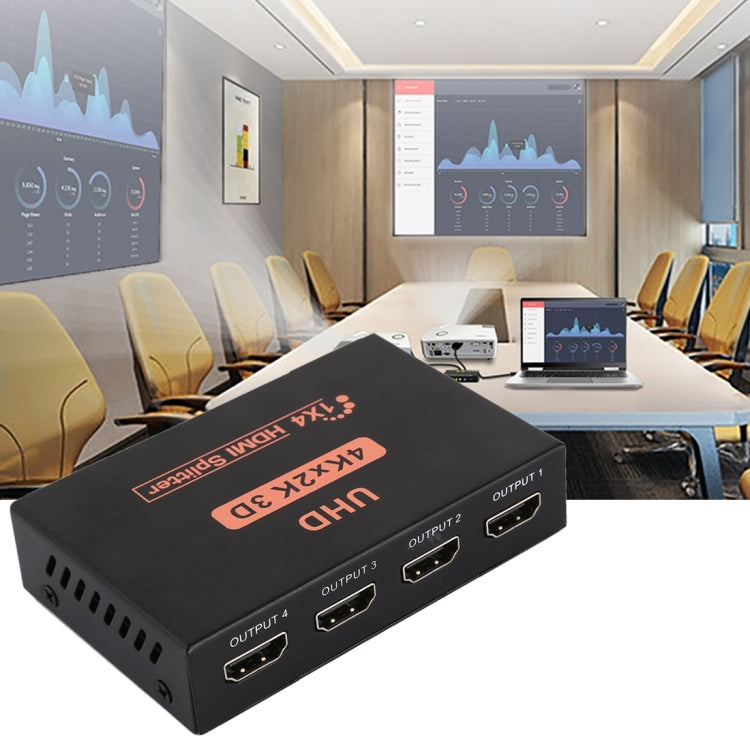 CY10 UHD 4K x 2K 3D 1 x 4 ตัวแยก HDMI, CY10
