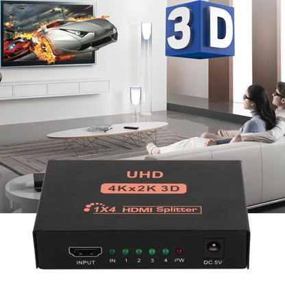 CY10 UHD 4K x 2K 3D 1 x 4 ตัวแยก HDMI, CY10