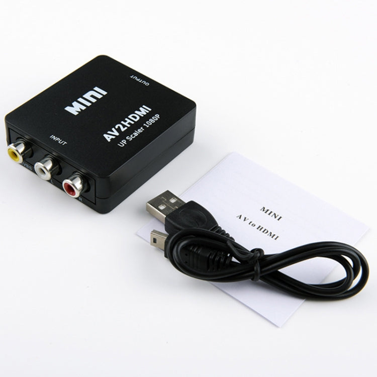 HOWEI HW-2105 Mini AV CVBS/L + R อะแดปเตอร์แปลงเสียงเป็น HDMI, รองรับ Scaler 1080P, HW-2105 AV to HDMI
