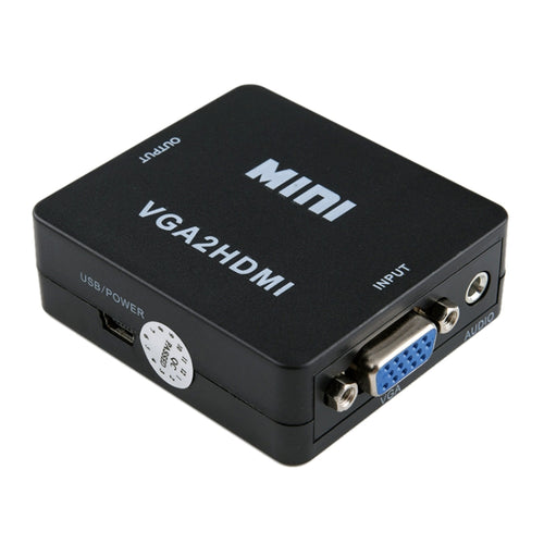 HOWEI HW-2107 HD 1080P มินิ VGA เป็น HDMI Scaler Box Audio Video Digital Converter