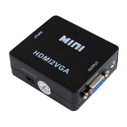 HOWEI HW-2109 มินิ HDMI เป็น VGA ตัวแปลงเสียงวิดีโอ