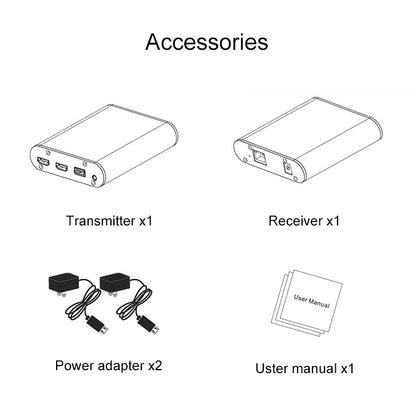 CAT872 HDMI Extender (ตัวรับ & ผู้ส่ง) ผ่านสาย CAT5e/CAT6 ระยะการส่งข้อมูล: 200 ม., CAT872