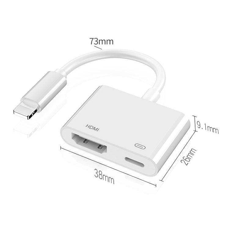 8 Pin to HDMI HDTV โปรเจคเตอร์วิดีโออะแดปเตอร์สำหรับ iPhone, For iPhone 8 Pin