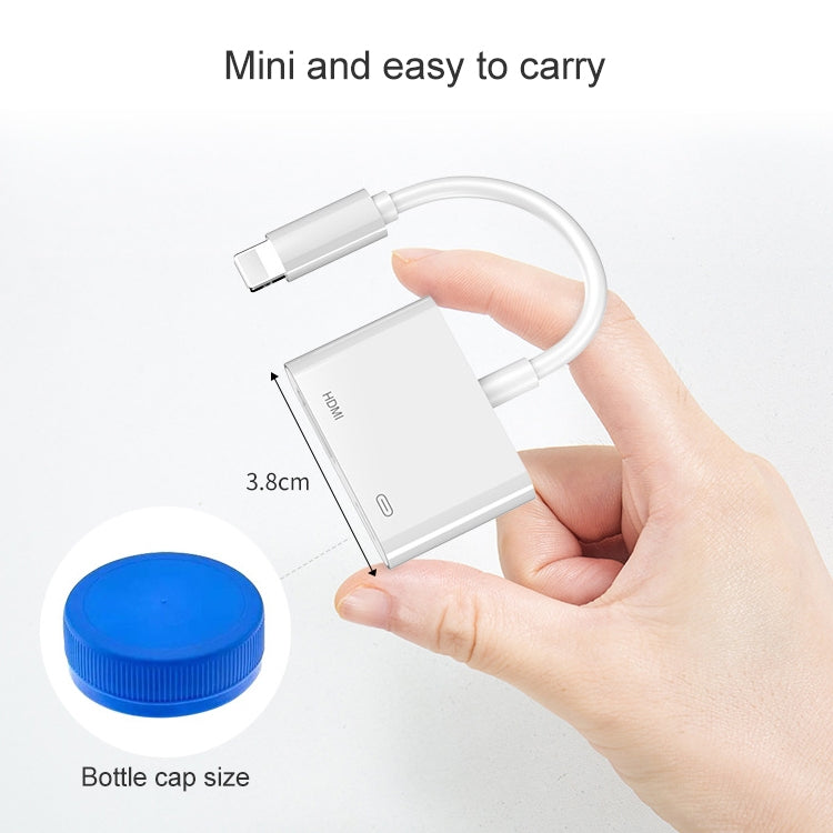 8 Pin to HDMI HDTV โปรเจคเตอร์วิดีโออะแดปเตอร์สำหรับ iPhone, For iPhone 8 Pin