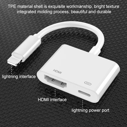 8 Pin to HDMI HDTV โปรเจคเตอร์วิดีโออะแดปเตอร์สำหรับ iPhone, For iPhone 8 Pin