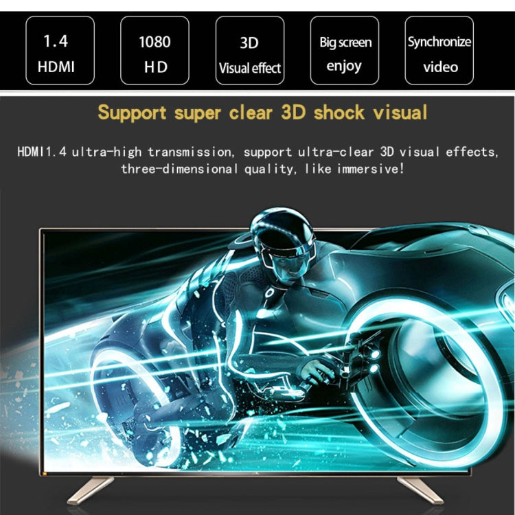5 M HDMI 1.4 เวอร์ชัน 1080P ทอสุทธิสายสีฟ้าสีดำหัว HDMI ชายไปยัง HDMI ชาย Audio Video CONNECTOR ADAPTER CABLE, Length: 5m