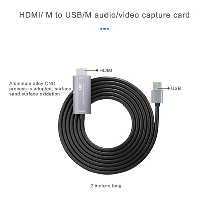 Z36 HDMI ชายกับการ์ดจับภาพวิดีโอ HD ชาย USB, ความยาวสายเคเบิล: 2 ม, HDMI to USB