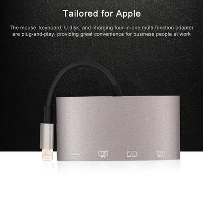 1040KEY 8 Pin เป็น USB + Type-C / USB-C + อะแดปเตอร์แปลงมัลติฟังก์ชั่น OTG, 1040KEY