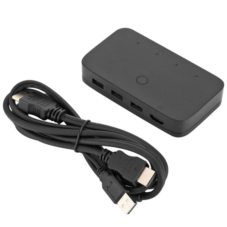 สวิตช์ 4x1 4Kx2K HDMI / USB / KVM