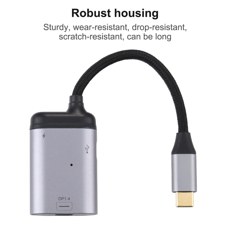 สายอะแดปเตอร์ซิงค์ข้อมูล 4K USB-C / Type-C เป็น Mini DisplayPort 1.4 + PD, Type-C to Mini DP