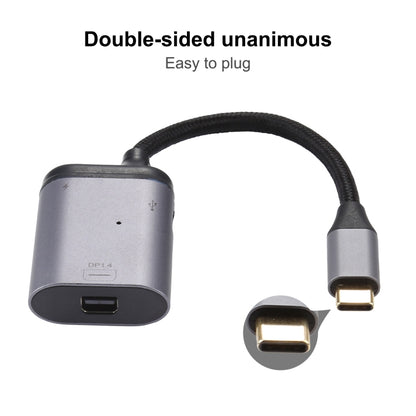 สายอะแดปเตอร์ซิงค์ข้อมูล 4K USB-C / Type-C เป็น Mini DisplayPort 1.4 + PD, Type-C to Mini DP