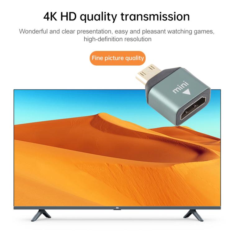 มินิ HDMI ชายกับอะแดปเตอร์หัวชุบทองหญิง HDMI, Mini HDMI Male to HDMI Female