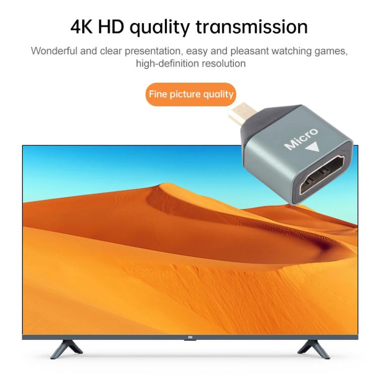 มินิ HDMI ชายกับอะแดปเตอร์หัวชุบทองหญิง HDMI, Micro HDMI Male to HDMI Female