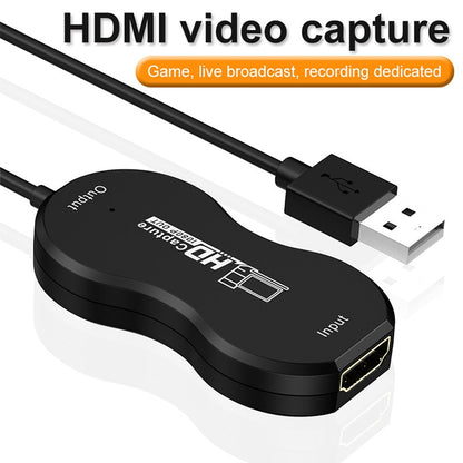 USB 2.0 ถึง HDMI HD วิดีโอเกมจับภาพการตรวจสอบการบันทึกสด