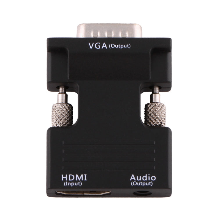 ตัวแปลง HDMI ตัวเมียเป็น VGA ตัวผู้พร้อมอะแดปเตอร์เอาต์พุตเสียงสำหรับโปรเจคเตอร์ จอภาพ ชุดทีวี, HDMI to VGA+Audio