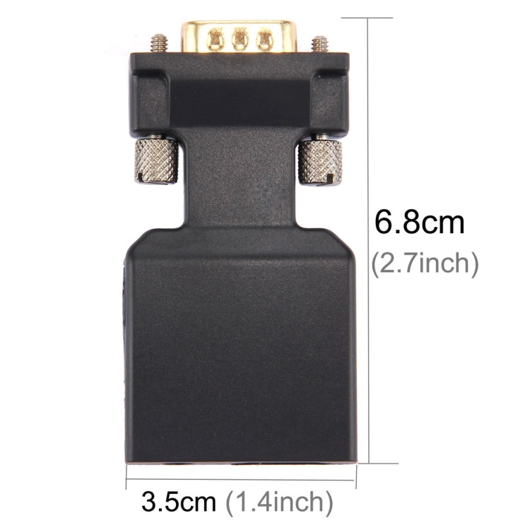 HD 1080P VGA เป็น HDMI + อะแดปเตอร์แปลงเอาต์พุตวิดีโอเสียงสำหรับ HDTV Monitor Projector, VGA to HDMI+Audio