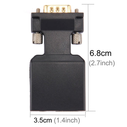 HD 1080P VGA เป็น HDMI + อะแดปเตอร์แปลงเอาต์พุตวิดีโอเสียงสำหรับ HDTV Monitor Projector, VGA to HDMI+Audio