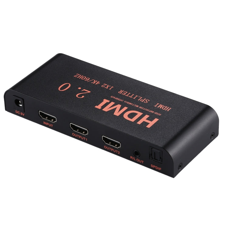 CY-041 1X2 ตัวแยกสัญญาณ HDMI 2.0 4K/60Hz ปลั๊ก EU, 1X2
