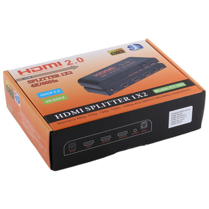 CY-041 1X2 ตัวแยกสัญญาณ HDMI 2.0 4K/60Hz ปลั๊ก EU, 1X2