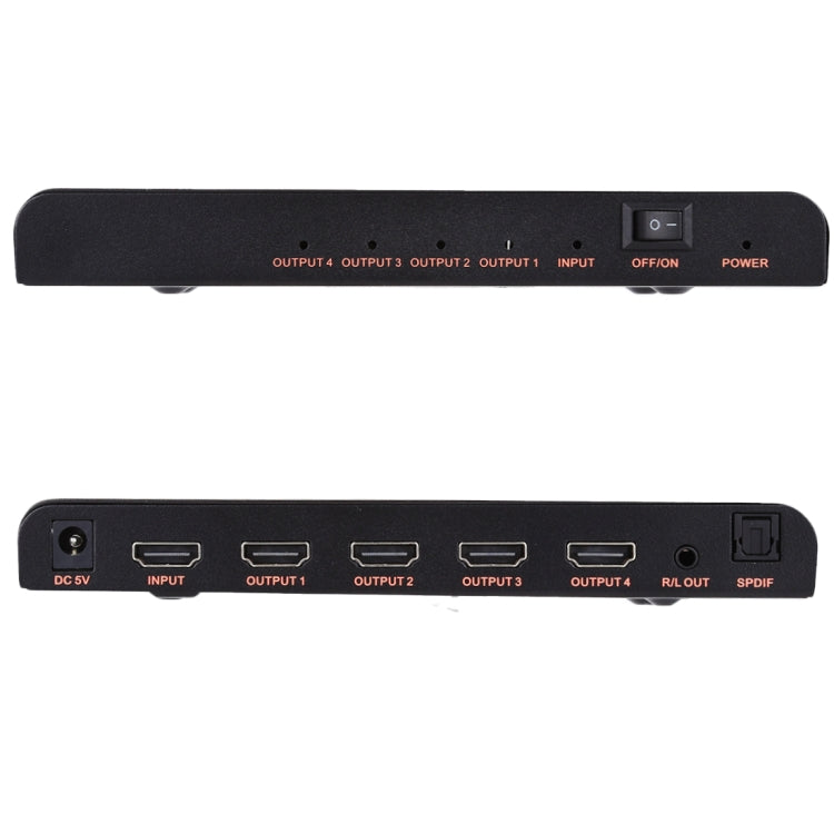 CY-042 1X4 ตัวแยกสัญญาณ HDMI 2.0 4K/60Hz ปลั๊ก EU, 1X4