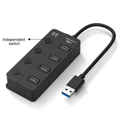 Onten 5301 USB 3.0 ชายถึง 4 USB 2.0 Female Splitter Extender พร้อมสวิตช์อิสระ, 5301