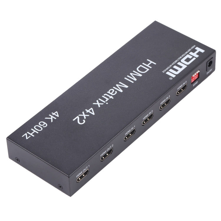 HDMI 4x2 Matrix Switcher / Splitter พร้อมรีโมทคอนโทรลรองรับ ARC / MHL / 4Kx2K / 3D, อินพุต HDMI 4 พอร์ต, เอาต์พุต HDMI 2 พอร์ต, Support ARC / MHL / 4Kx2K / 3D