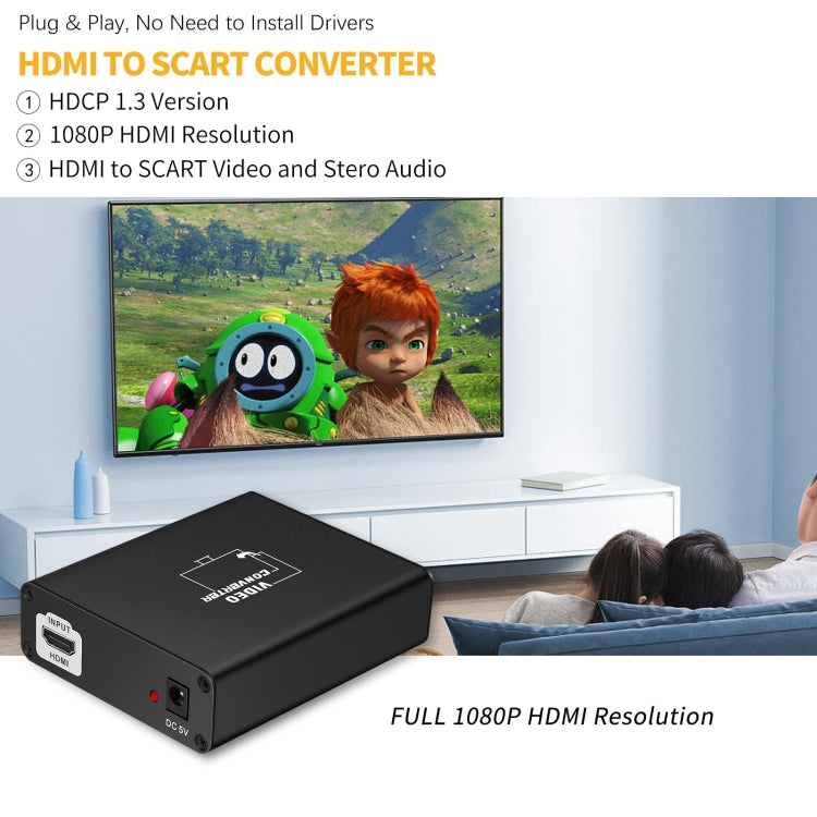 NEWKENG C8 ตัวแปลงวิดีโอ HDMI เป็น SCART, C8 HDMI to SCART
