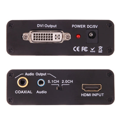 NEWKENG X5 HDMI เป็น DVI พร้อมตัวแปลงวิดีโอเอาต์พุตโคแอกเซียลเสียง 3.5 มม, X5 HDMI to DVI with Audio