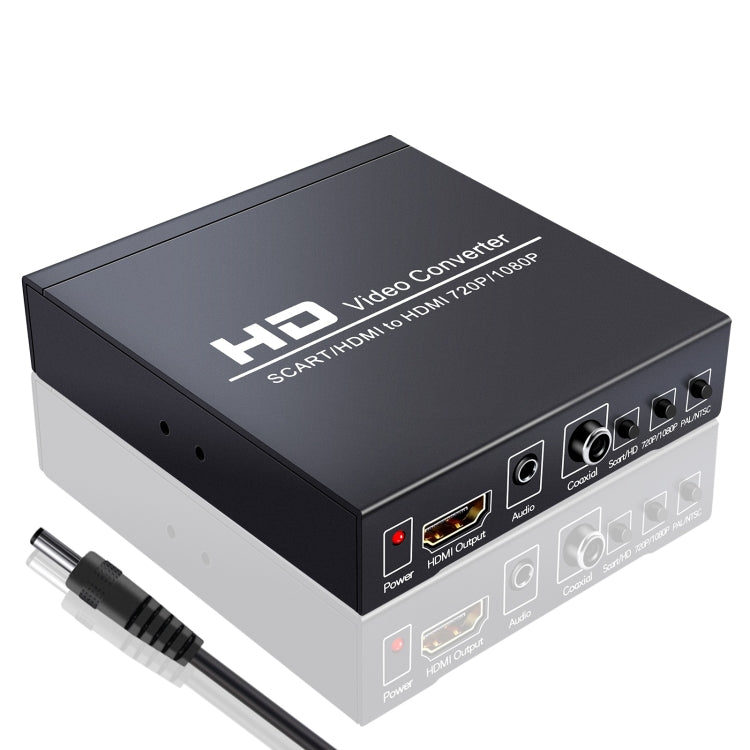 NEWKENG NK-8S SCART + HDMI to HDMI 720 P/1080 P HD Video Converter Adapter Scaler กล่อง, NK-8S SCART + HDMI to HDMI
