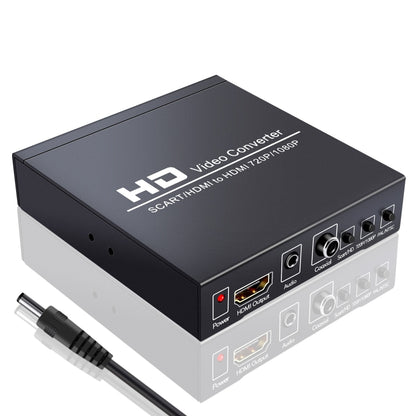NEWKENG NK-8S SCART + HDMI to HDMI 720 P/1080 P HD Video Converter Adapter Scaler กล่อง, NK-8S SCART + HDMI to HDMI