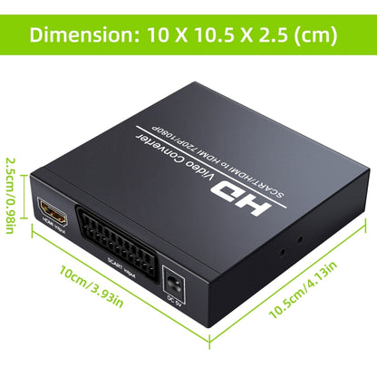 NEWKENG NK-8S SCART + HDMI to HDMI 720 P/1080 P HD Video Converter Adapter Scaler กล่อง, NK-8S SCART + HDMI to HDMI