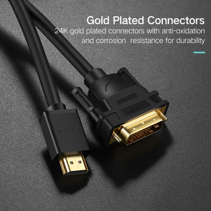 UGREEN DVI D(24+1) ชายกับชาย HDMI HD 2K สายเปลี่ยนสองทางความยาว: 1 ม., Length: 1m
