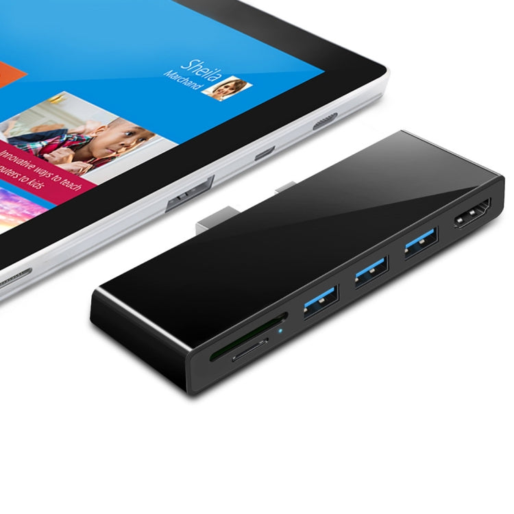 ROCKETEK SK-S5H 3 x USB 3.0 + HDMI + SD / TF การ์ดหน่วยความจำเครื่องอ่านฮับ 4K อะแดปเตอร์ HDMI, SK-S5H