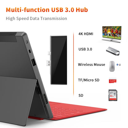 ROCKETEK SK-S5H 3 x USB 3.0 + HDMI + SD / TF การ์ดหน่วยความจำเครื่องอ่านฮับ 4K อะแดปเตอร์ HDMI, SK-S5H