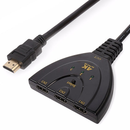 3 in 1 อินพุต HDMI 4K x 2K HDTV Pigtail Switch Adapter HDMI Splitter, 1 in 3