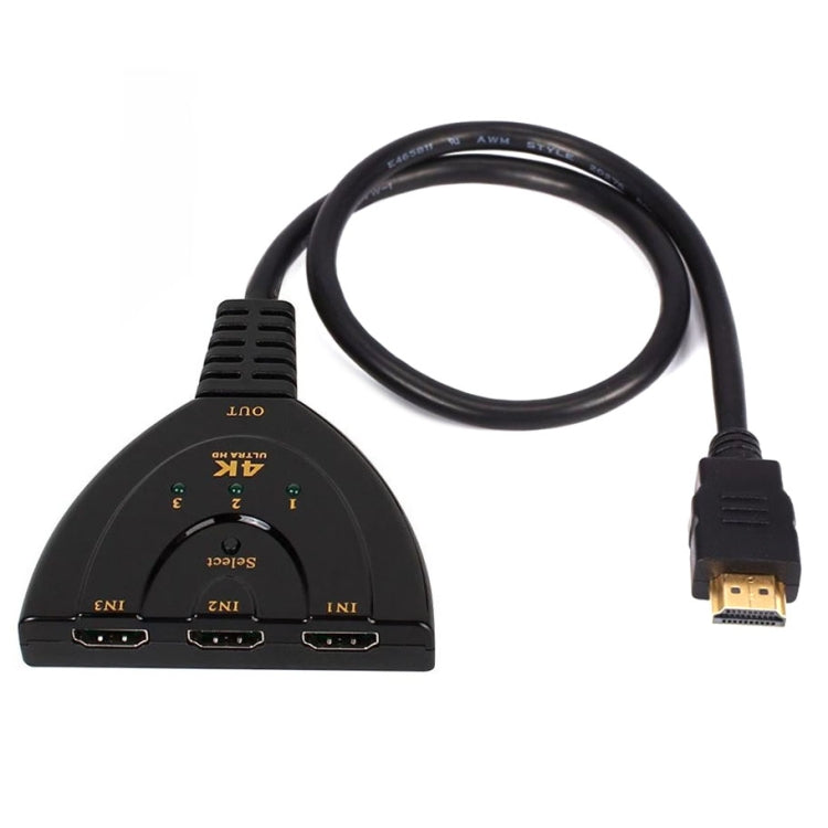 3 in 1 อินพุต HDMI 4K x 2K HDTV Pigtail Switch Adapter HDMI Splitter, 1 in 3