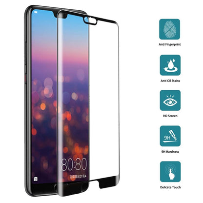 สำหรับ Huawei P20 0.3mm 9H ความแข็งพื้นผิว 3D ฟิล์มกระจกนิรภัยแบบเต็มหน้าจอ, For P20