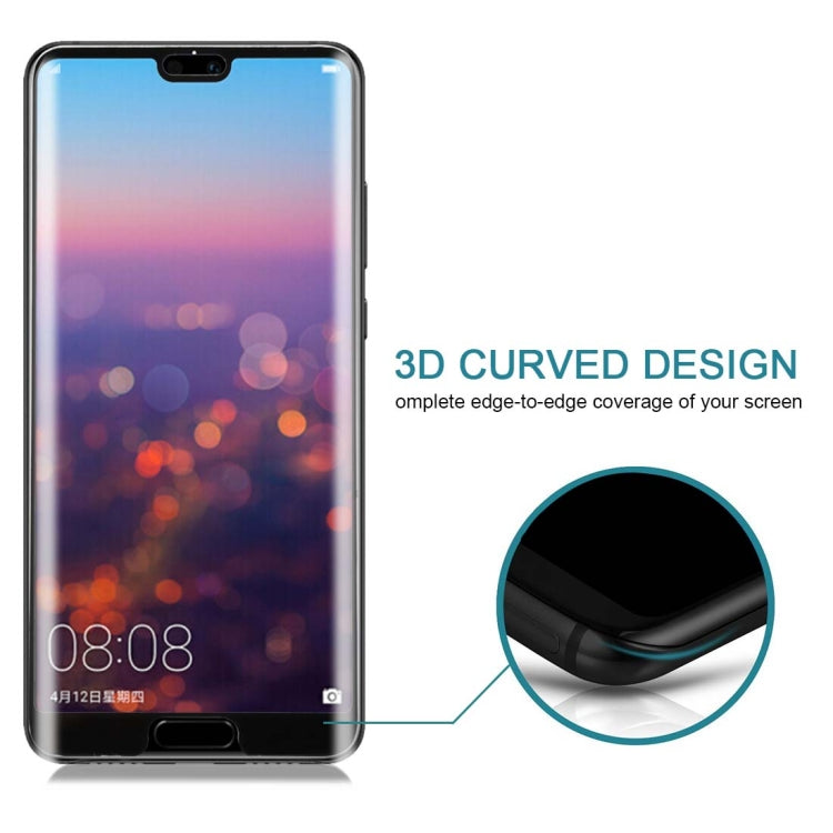 สำหรับ Huawei P20 0.3mm 9H ความแข็งพื้นผิว 3D ฟิล์มกระจกนิรภัยแบบเต็มหน้าจอ, For P20
