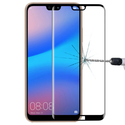 สำหรับ Huawei P20 Lite 0.3mm 9H ความแข็งพื้นผิว 3D ฟิล์มกระจกนิรภัยแบบเต็มหน้าจอ, For P20 Lite