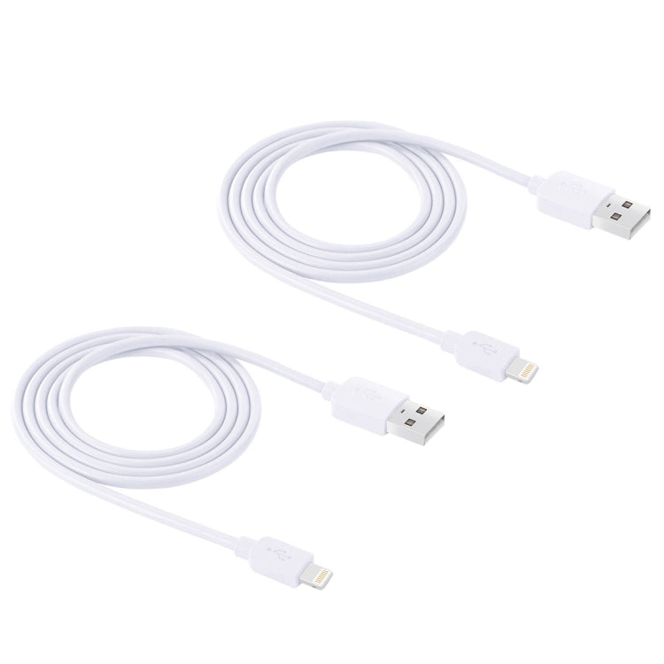 2 PCS HAWEEL 1 ม. ความเร็วสูง 8 พินสำหรับซิงค์ USB และชุดสายชาร์จสำหรับ iPhone, iPad, 2pcs
